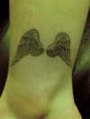 wings on my ankle tattoo