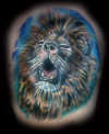 lion portrait by johnny love tattoo