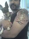 My dog + Tribal w/ My dog tattoo