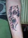joker in black tattoo