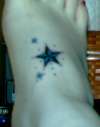 Star on foot tattoo