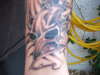 LEFT ARM SKULL tattoo