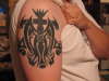 Tribal Armband Cross Guardian Angel Wings tattoo
