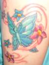 Beautful brightly colored butterfly tattoo