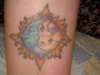moon and stars tattoo