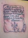 Serenity Prayer tattoo