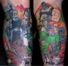 Batman Villian Leg Piece tattoo