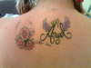 angel and cherry blossom tattoo