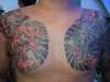 japanese dragon and mask tattoo