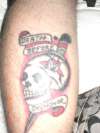 death before dishonor skull with knife tattoo