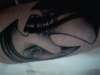 WU-TANG WINGS WITH WOMENS FACE INSIDE. tattoo