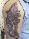 black n gray panther tattoo