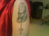 prayinghands with rosary tattoo