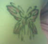 Butterfly (tribal with a little clolour) tattoo