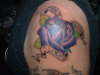 Purple rose tattoo