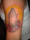 catholic hands tattoo