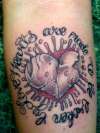 Hearts are made to be broken by love tattoo