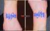 LIFE DEATH  AMBIGRAM tattoo