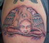 angel baby tattoo