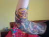 Roses Stars Butterflies tattoo