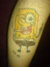 Sponge bob tattoo