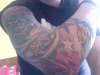 Tribal cover-up tattoo