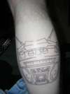 my love of music, and oldschool boom boxes not done tattoo