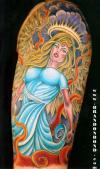 Colorful Angel tattoo