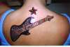 Corey's Guitar & Star tattoo
