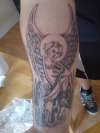 St Michael custom forearm tattoo