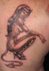 devil pin up girl tattoo