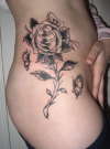 rose side tattoo
