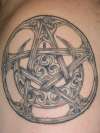 moon pentacle tattoo