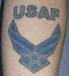 Air Force Log Tat tattoo
