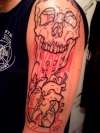 Skull & Heart Half Sleeve tattoo