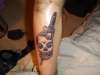 Old School Skull & Dagger tattoo