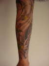 koi sleeve forearm backside tattoo