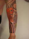koi sleeve forearm finished tattoo