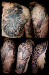 Japanese Demon/Koi the big cover up tattoo