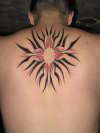 tribal star coverup tattoo