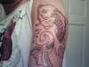 koi outline tattoo