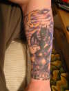 Alan Forbes (AFI) with a bit to go tattoo