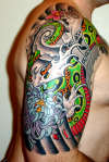 Japanese style snake (side) tattoo