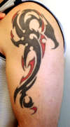 Dragon before addition/fix tattoo
