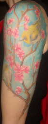 Cherry Blossom Sleeve - under way tattoo