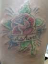 colourful rose tattoo