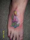 shroom and butterfly tattoo