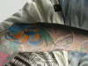 sleeve progress, chrysanthemum tattoo