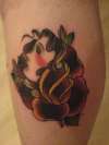 rose woman tattoo