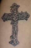 Cross W/Gye Nyame tattoo